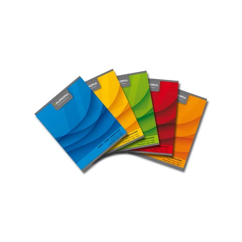 Caiet A5, 60 file - 70g/mp, liniat stanga, coperta carton color, AURORA Office - matematica