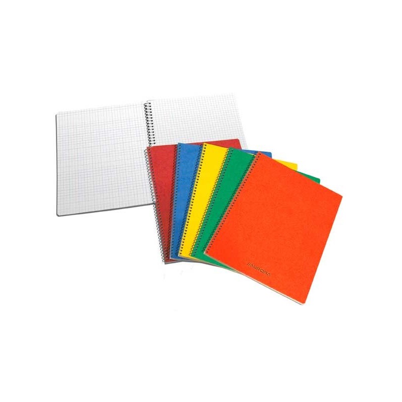 Caiet cu spirala, A4, 60 file - 80g/mp, coperti carton cretat, AURORA - matematica