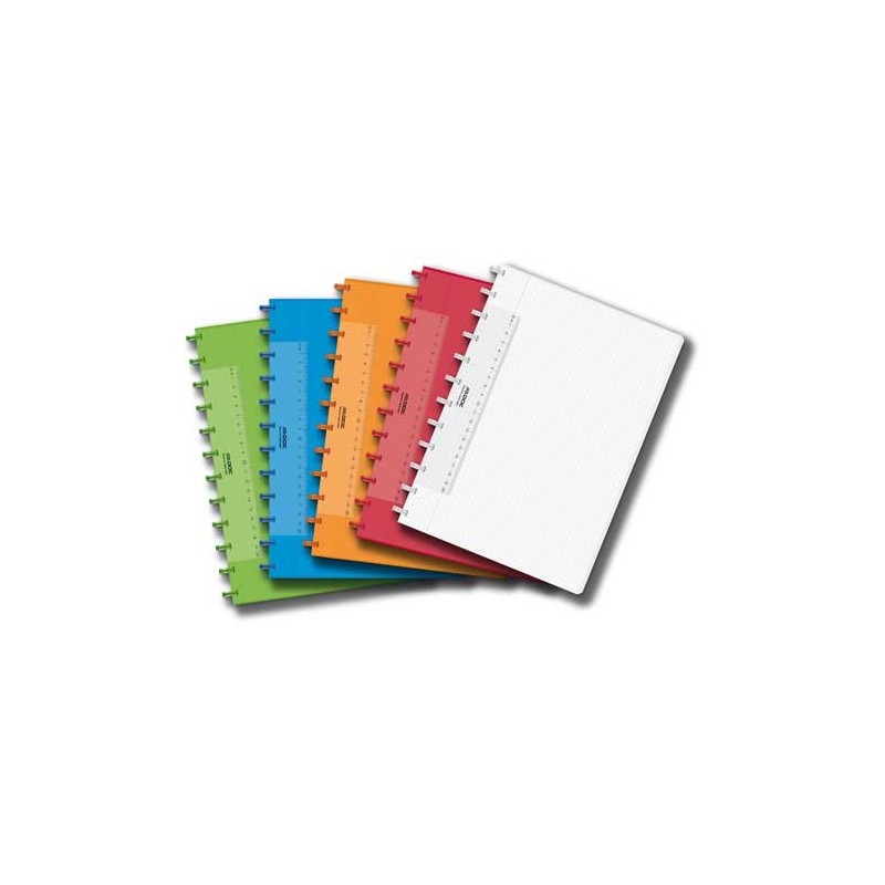 Caiet A4, 72 file - 90g/mp, coperta PP transparent color, AURORA Adoc - matematica