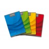 Caiet A4, 60 file - 70g/mp, liniat stanga, coperta carton color, AURORA Office - dictando