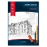 Bloc desen A3, 20 file - 200g/mp, AURORA Grain - carton alb