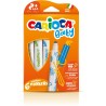 Carioca super lavabila, varf rotunjit special, 6 culori/cutie, CARIOCA Baby 2+