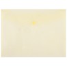 Mapa PP protectie documente A4 landscape, inchidere cu capsa, 12/set, DONAU - galben transparent
