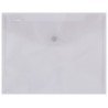 Mapa PP protectie documente A5 landscape, inchidere cu capsa, 10/set, DONAU - fumuriu