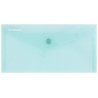 Mapa PP protectie documente DL landscape, inchidere cu capsa, 10/set, DONAU - verde transparent
