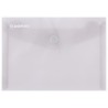 Mapa PP protectie documente A6 landscape, inchidere cu capsa, 10/set, DONAU - fumuriu