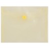 Mapa PP protectie documente A6 landscape, inchidere cu capsa, 10/set, DONAU - galben transparent