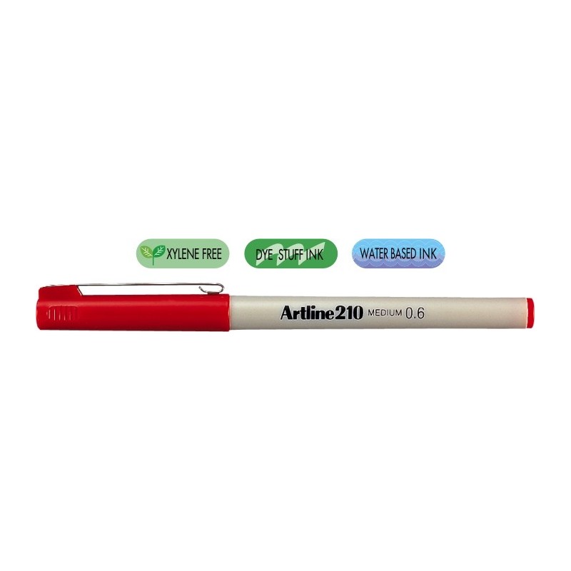 Liner ARTLINE 210, varf fetru 0.6mm - rosu