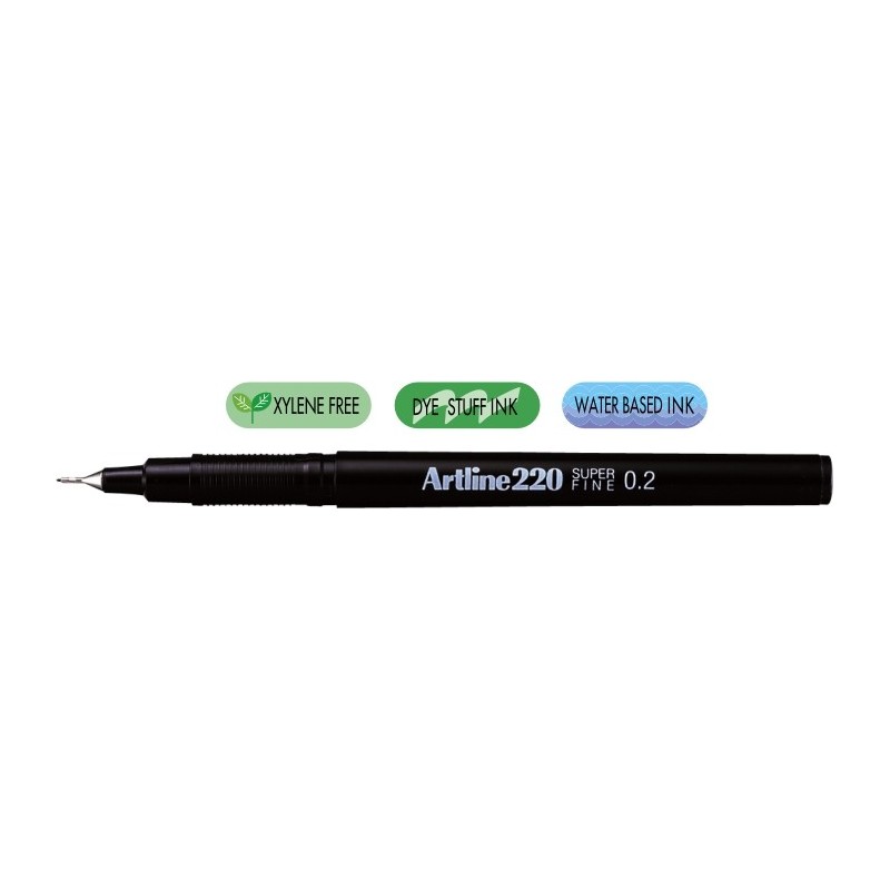 Liner ARTLINE 220, varf fetru 0.2mm - negru