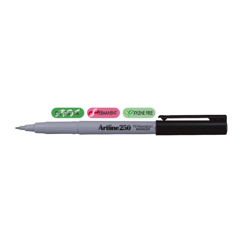 Permanent marker ARTLINE 250, corp plastic, varf rotund 0.4mm - negru
