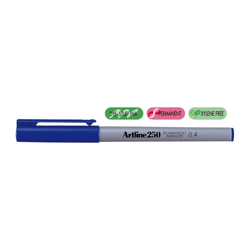 Permanent marker ARTLINE 250, corp plastic, varf rotund 0.4mm - albastru