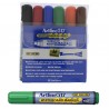 Marker pentru tabla de scris ARTLINE 517 - Dry safe ink, varf rotund 2.0mm, 6 culori/set