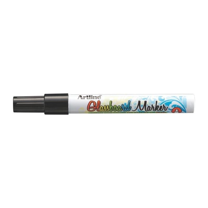 Marker pentru tabla de sticla ARTLINE Glassboard, varf rotund 2.0mm - negru