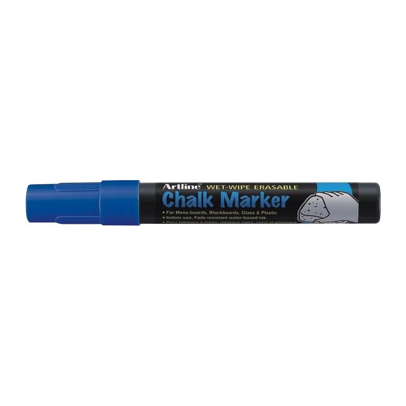 Marker cu creta ARTLINE, pentru table de scris, varf 4.0mm - albastru