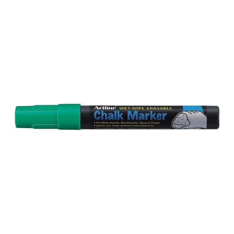 Marker cu creta ARTLINE, pentru table de scris, varf 4.0mm - verde