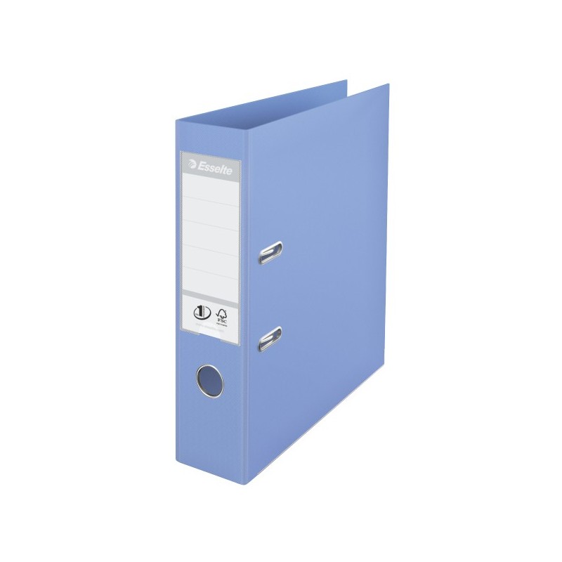 Biblioraft ESSELTE No. 1 Power, A4, plastifiat PP/PP, margine metalica, 75 mm - bleu