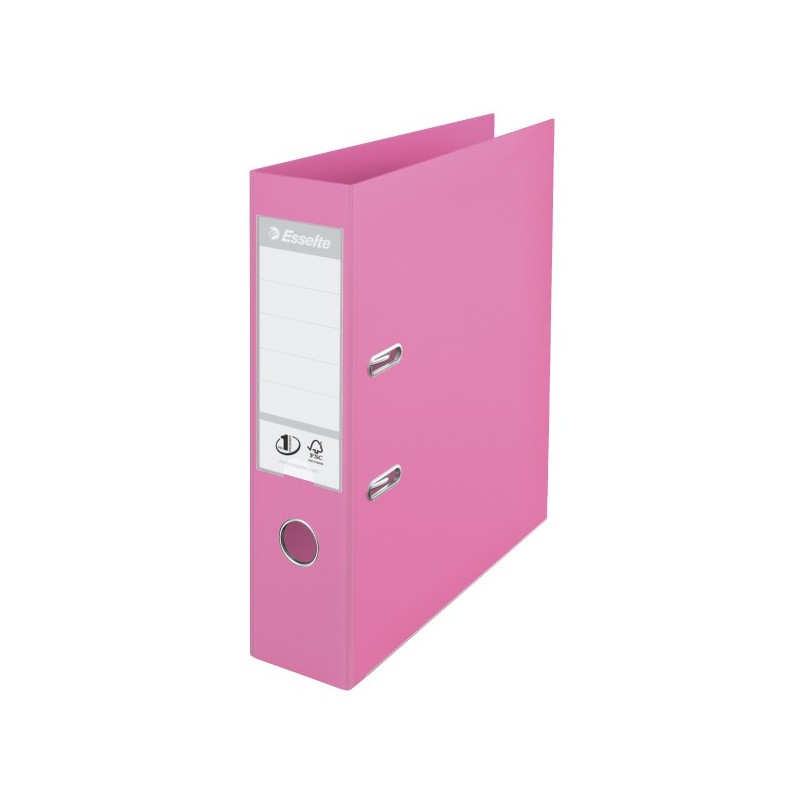 Biblioraft ESSELTE No. 1 Power, A4, plastifiat PP/PP, margine metalica, 75 mm - violet