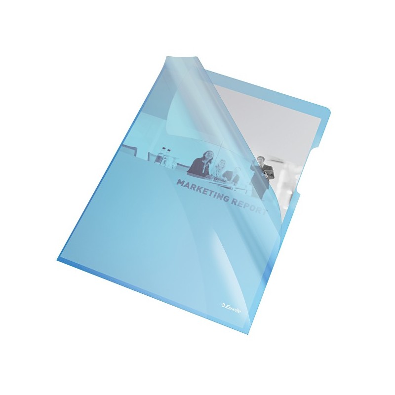 Mapa de protectie ESSELTE, A4, cristal, 150 microni, 25 buc/set - albastru