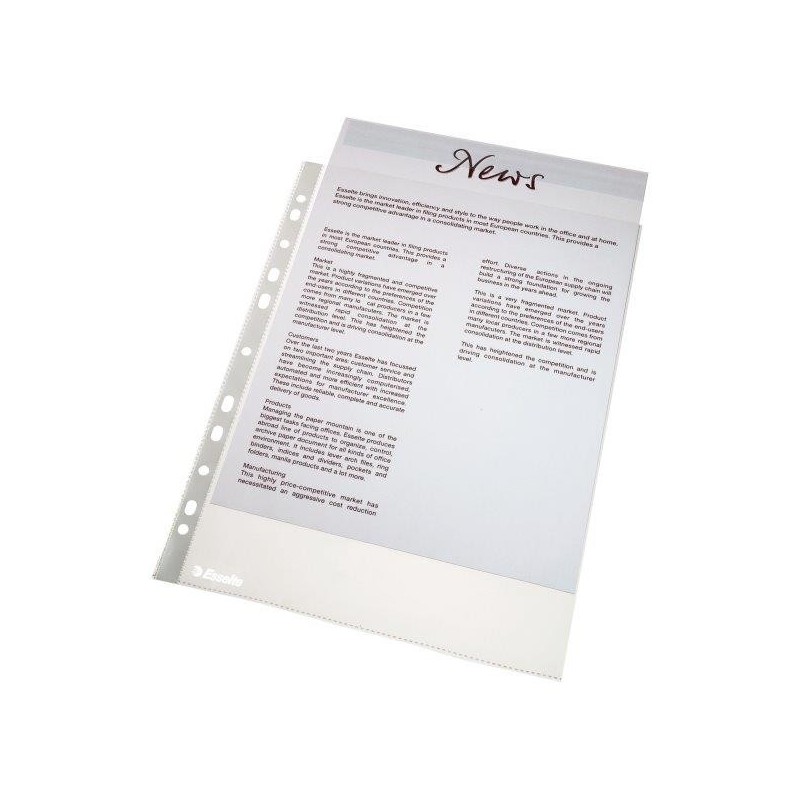 Folie protectie ESSELTE, standard, A4, 43 mic, 100 folii/set