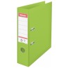 Biblioraft ESSELTE No. 1 Power, A4, plastifiat PP/PP, margine metalica, 75 mm - Vivida verde