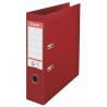 Biblioraft ESSELTE No. 1 Power, A4, plastifiat PP/PP, margine metalica, 75 mm - visiniu
