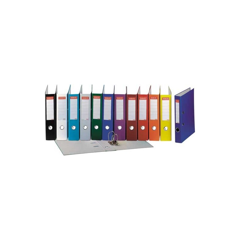 Biblioraft ESSELTE Economy, A4, plastifiat PP, margine metalica, 50 mm - portocaliu