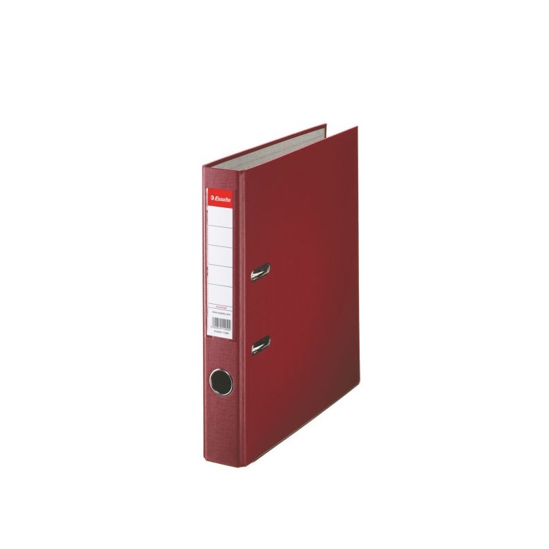 Biblioraft ESSELTE Economy, A4, plastifiat PP, margine metalica, 50 mm - visiniu