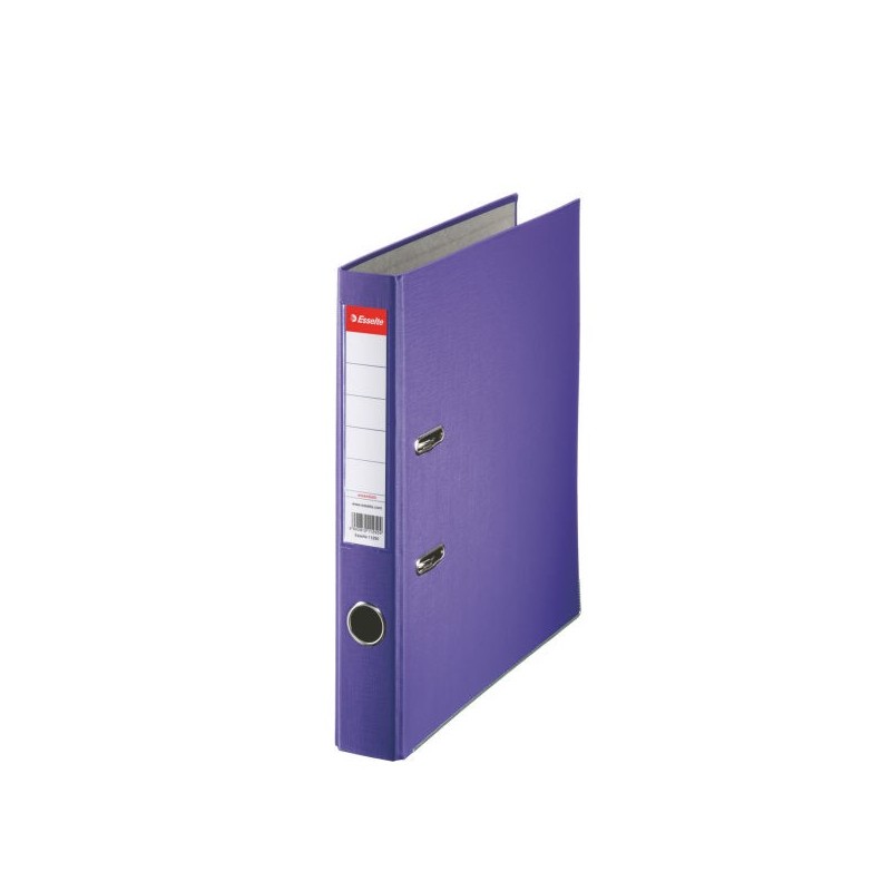 Biblioraft ESSELTE Economy, A4, plastifiat PP, margine metalica, 50 mm - mov