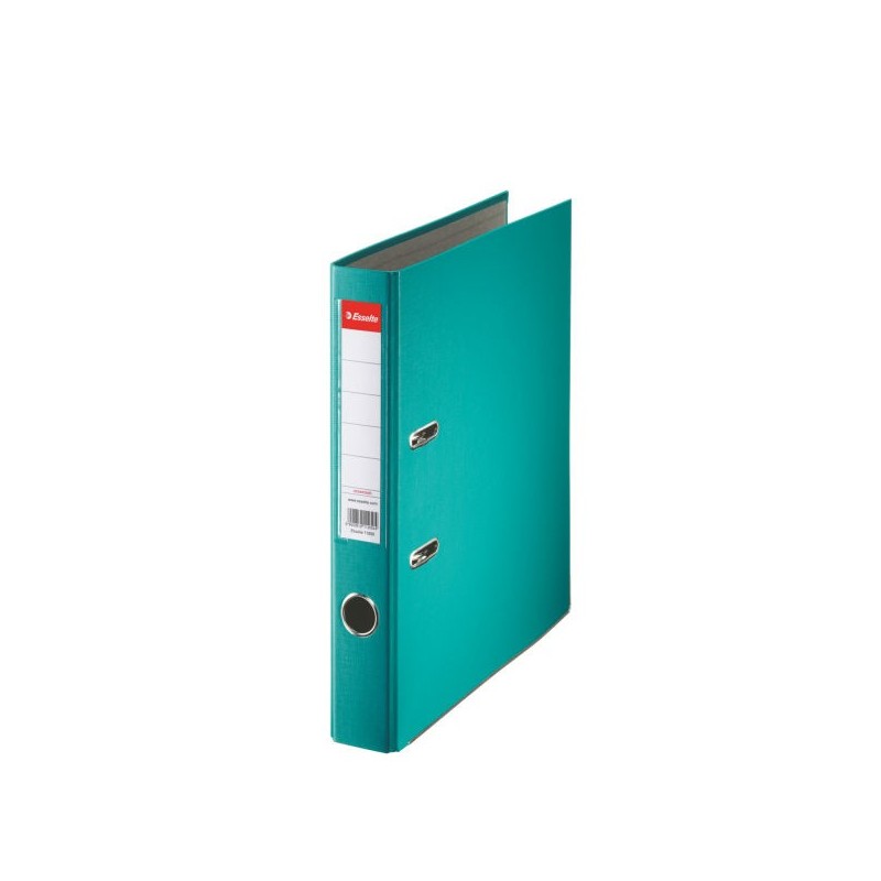 Biblioraft ESSELTE Economy, A4, plastifiat PP, margine metalica, 50 mm - turcoaz