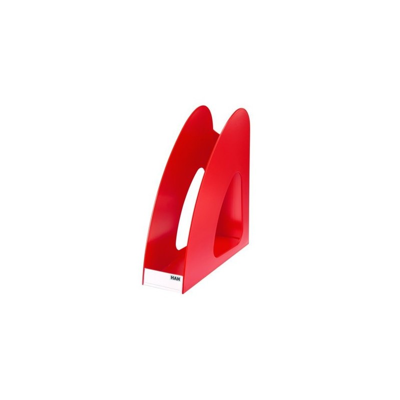 Suport vertical plastic pentru cataloage HAN Twin - rosu