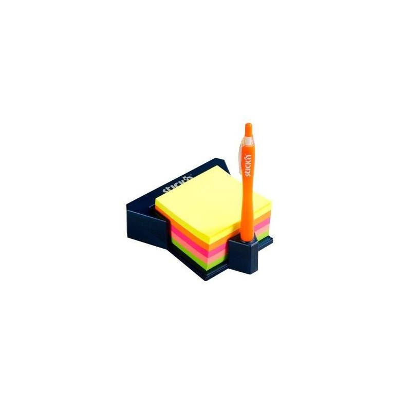 Cub autoadeziv cu suport, 76 x 76 mm, 400 file, Stick"n - 5 culori neon