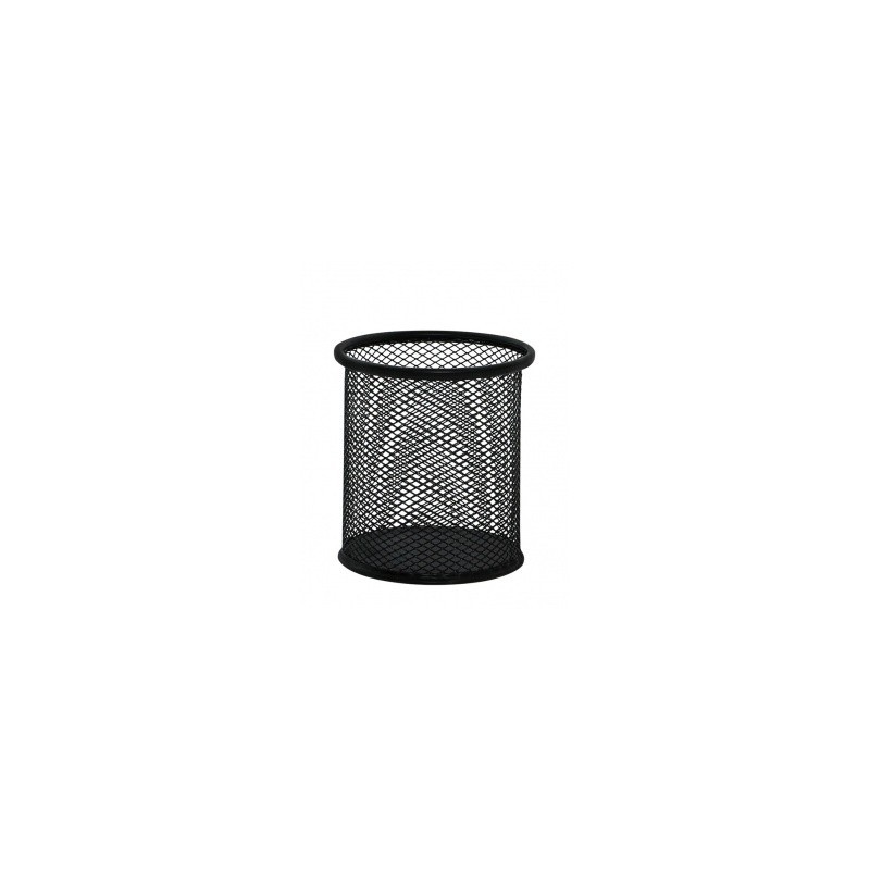 Suport metalic Mesh, pentru instrumente de scris, forma rotunda, Q-Connect - negru