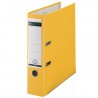 Biblioraft LEITZ 180, A4, plastifiat PP, margine metalica 80 mm - galben