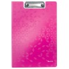 Clipboard dublu LEITZ Wow, PP - roz metalizat
