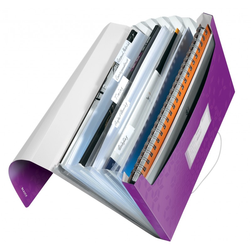 Mapa LEITZ Wow tip Proiect, PP - mov metalizat