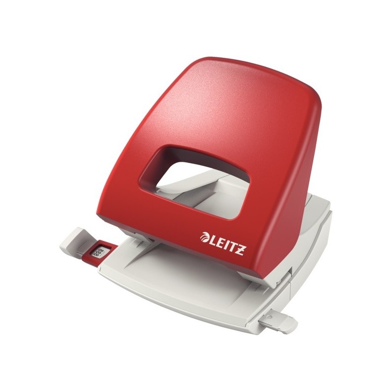 Perforator plastic LEITZ 5005 NeXXt Series, 25 coli - rosu