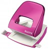Perforator metalic LEITZ WOW 5008 NeXXt Series, cutie, 30 coli - roz metalizat
