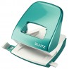 Perforator metalic LEITZ WOW 5008 NeXXt Series, cutie, 30 coli - turcoaz metalizat