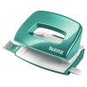 Perforator metalic LEITZ 5060 WOW Mini NeXXt Series, 10 coli - turcoaz metalizat