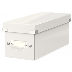 Cutie pentru 30/60 CD-uri, LEITZ Click & Store, carton laminat - alb