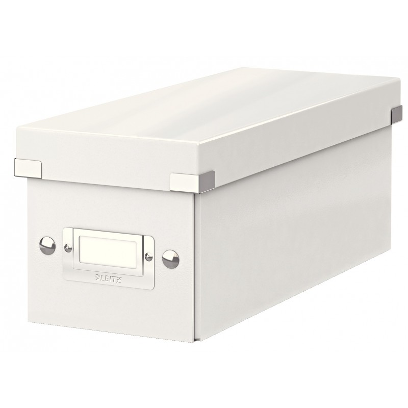 Cutie pentru 30/60 CD-uri, LEITZ Click & Store, carton laminat - alb