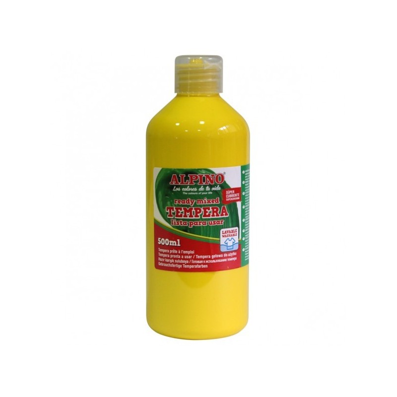 Tempera lavabila, 500ml, Alpino - galbena
