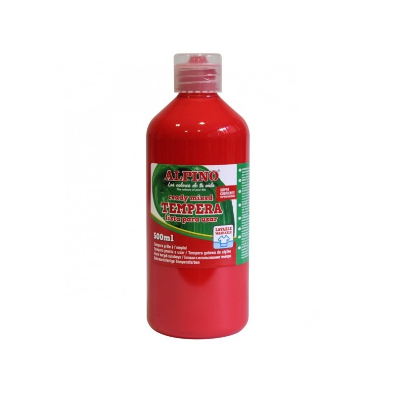 Tempera lavabila, 500ml, Alpino - rosie