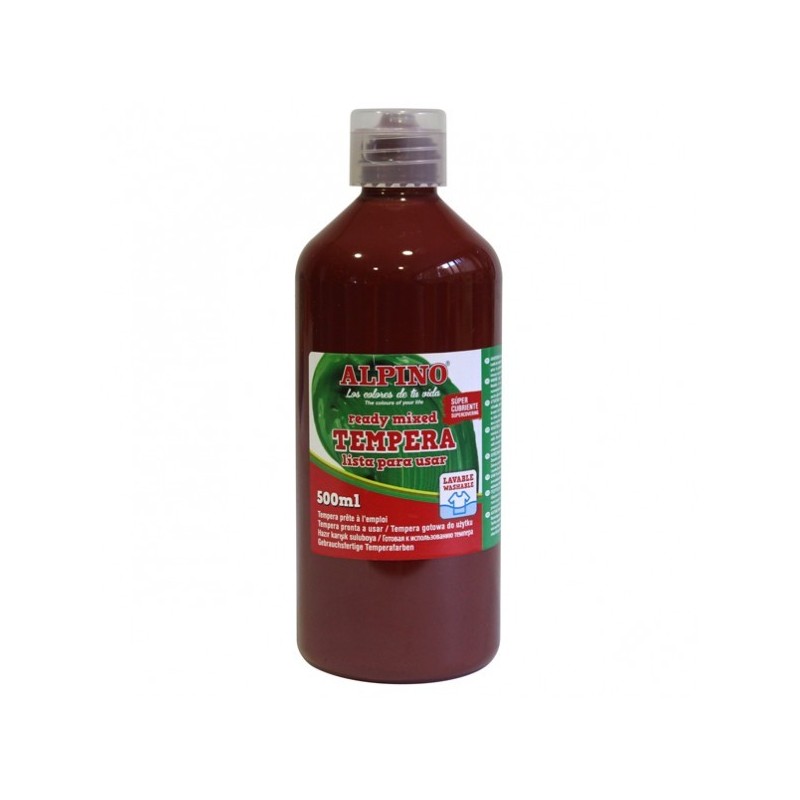 Tempera lavabila, 500ml, Alpino - maro