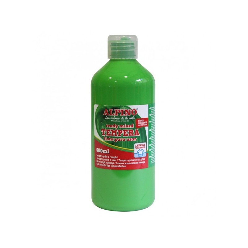 Tempera lavabila, 500ml, Alpino - verde deschis
