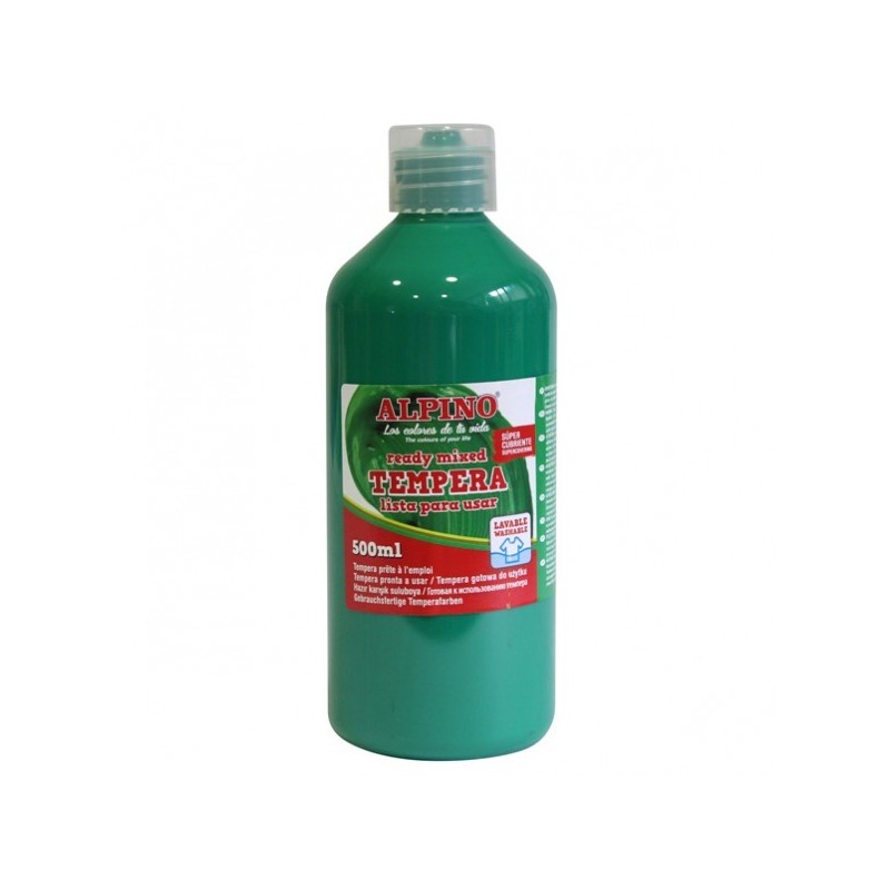 Tempera lavabila, 500ml, Alpino - verde inchis