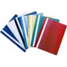 Dosar plastic PP cu sina, cu gauri, grosime 120/180 microni, 10 buc/set, Optima - rosu