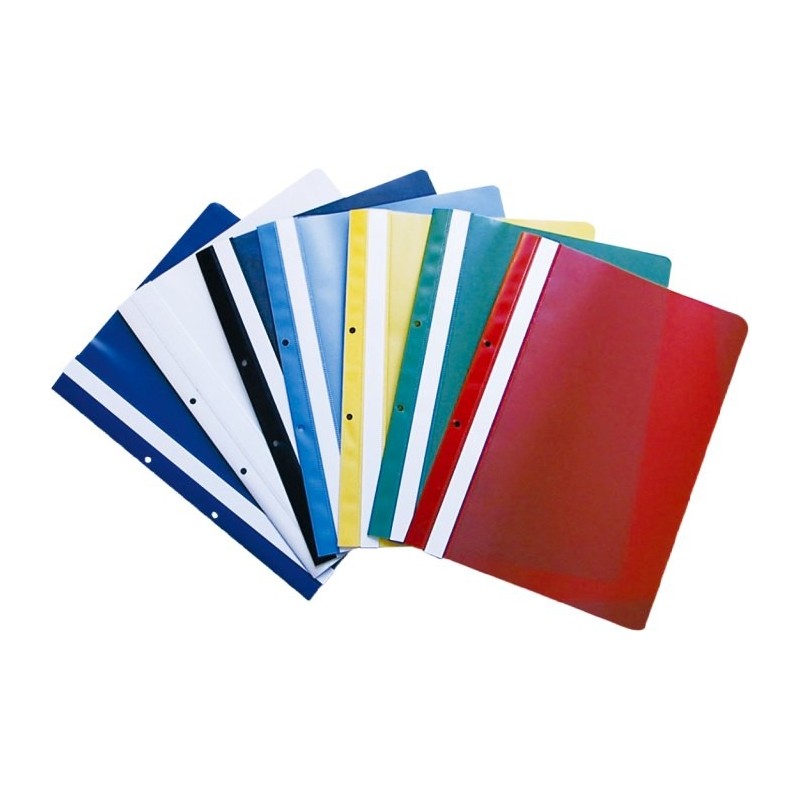 Dosar plastic PP cu sina, cu gauri, grosime 120/180 microni, 10 buc/set, Optima - verde