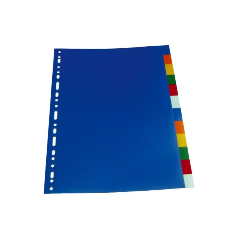 Separatoare plastic color, A4, 120 microni, 5 culori/set, Optima