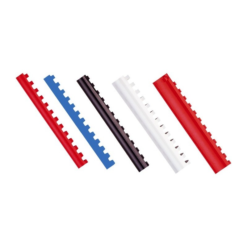 Inele plastic 6 mm, max 25 coli,100buc/cut, Optima - negru